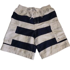 Epic Threads White Navy Boys Swim Trunks Size 5‎